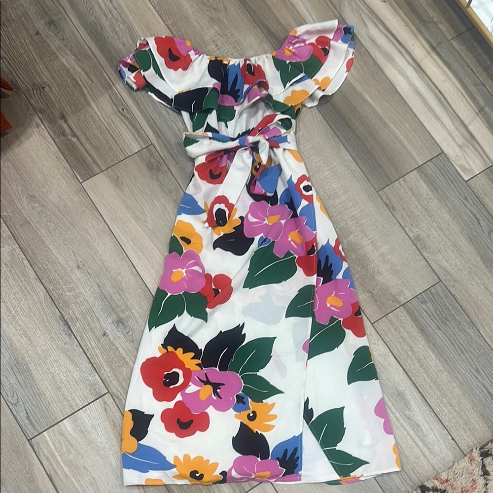 Floral Off-Shoulder Maxi Dress